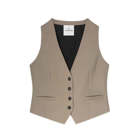 NEW SUMMUM waistcoat fluid vest in clay - Picture 6 of 6